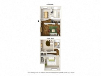 two pictures of a house with two different floor plans
